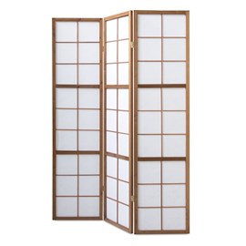 Paravent 3 pans en bois marron