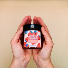 Confiture extra fraise verveine bio