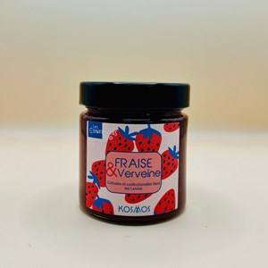 Confiture extra fraise verveine bio