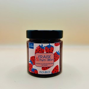 Confiture extra fraise thym citron bio