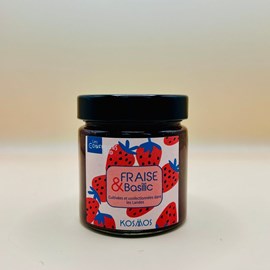 Confiture fraise basilic pourpre bio