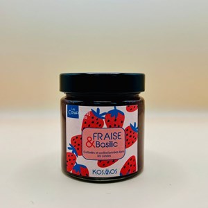 Confiture fraise basilic pourpre bio