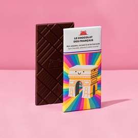 Chocolat noir, amandes, caramel & sel