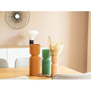 Vase diabolo - 20cm - bois clair