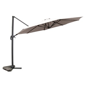 Castillo parasol déporté et rotatif diamètre 3,5 m écru