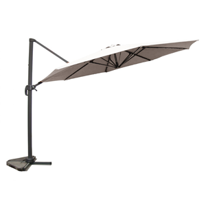 Castillo parasol marron droit rond 3,5 x 3,5 m rotatif à 360