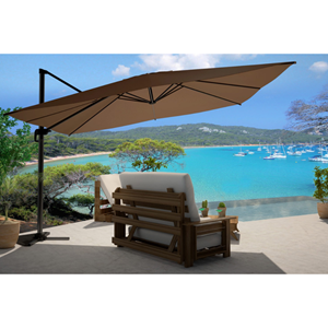 Cesare parasol déporté et rotatif 3 x 4 m chocolat