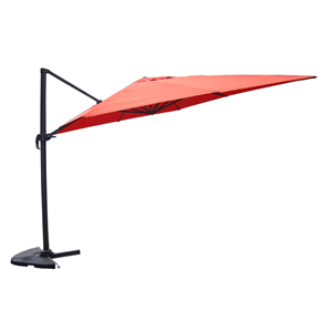 Cesare parasol terracotta déporté rectangle 3 x 4 m rotatif à 360