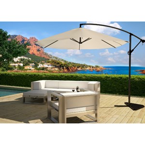 Porticcio parasol déporté diamètre 3m écru