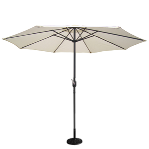 Figari parasol ecru droit rond 2,7 x 2,7 m