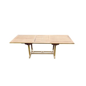 Kajang table de jardin rectangle en teck brut 10 places