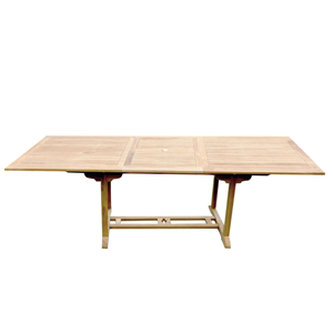 Kajang salon de jardin en teck massif 8-10 personnes rectangulaire 8 chaises