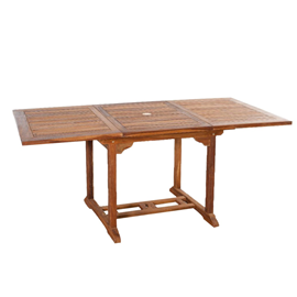 Lubok table de jardin rectangulaire et 6 chaises en teck huilé