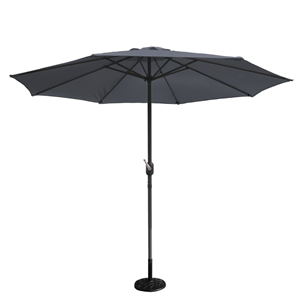 Figari - parasol octogonal droit ø270cm gris en aluminium