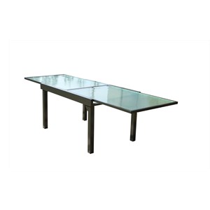 Brescia table de jardin extensible en aluminium grise