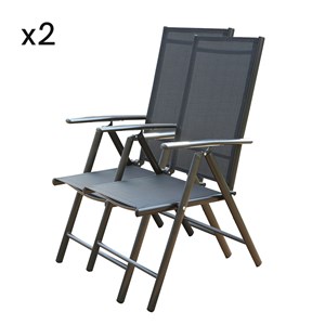 Brescia lot de 2 fauteuils de jardin