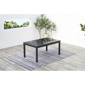 Ravenne table de jardin et 8 chaises en aluminium gris