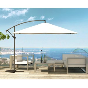 Solenzara solenzara à led écru : parasol à led déporté 3x3m