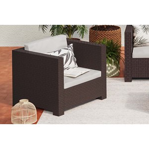 Ankara salon de jardin 2 places effet résine tressée gris