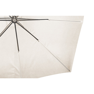Solenzara - parasol led carré déporté 3x3 écru en aluminium