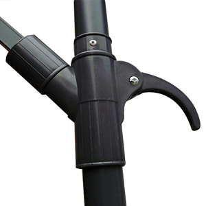 Solenzara parasol marron déporté carré 3 x 3 m led