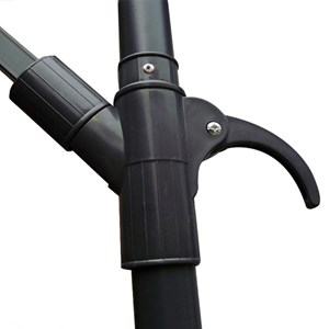 Solenzara parasol néon led déporté 3 x 3 m chocolat