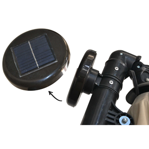 Solenzara parasol gris déporté carré 3 x 3 m led