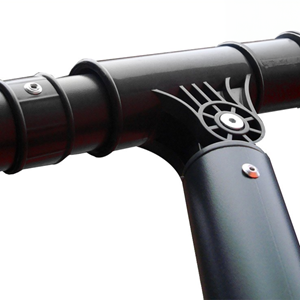 Solenzara parasol gris déporté carré 3 x 3 m led