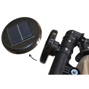 Solenzara parasol néon led déporté 3 x 3 m gris