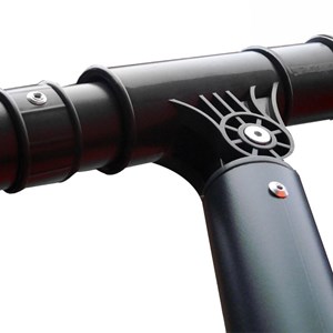 Solenzara parasol néon led déporté 3 x 3 m gris