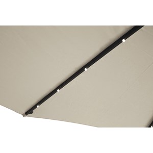 Solenzara parasol ecru déporté carré 3 x 3 m led