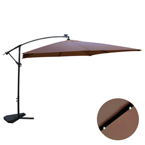 Solenzara parasol marron droit carré 3 x 3 m led
