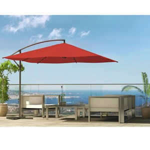Solenzara solenzara bulle terracotta : parasol led déporté 3x3m