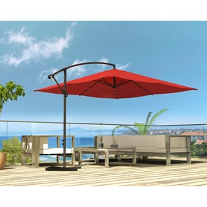 Solenzara solenzara bulle terracotta : parasol led déporté 3x3m