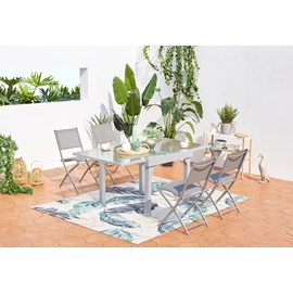 Molvina table de jardin extensible 8 places et 4 chaises