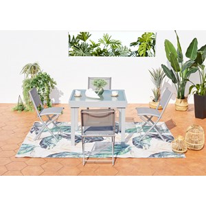 Molvina table de jardin extensible 8 places et 4 chaises