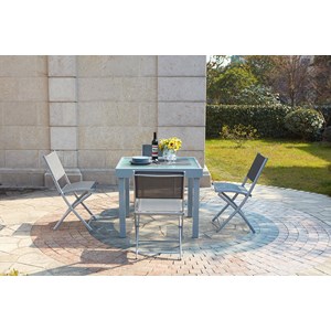 Molvina table de jardin extensible 8 places et 4 chaises