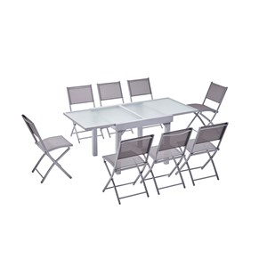 Molvina table de jardin extensible 8 places et 8 chaises