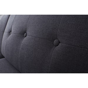 Hoga canapé scandinave 3 places en tissu gris anthracite
