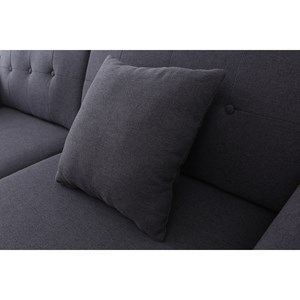 Hoga canapé scandinave 3 places en tissu gris anthracite