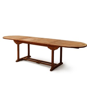 Lubok table de jardin ovale 8 chaises et 2 fauteuils en teck huilé