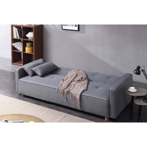 Copenhague canapé scandinave convertible 3 places en tissu gris