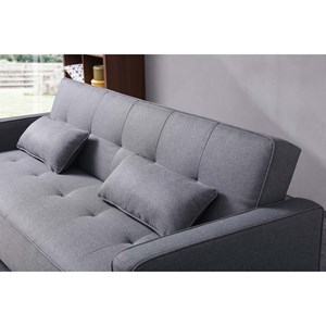 Copenhague canapé scandinave convertible 3 places en tissu gris