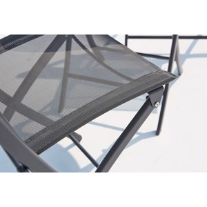 Colisée salon de balcon 2 places en acier inoxydable gris