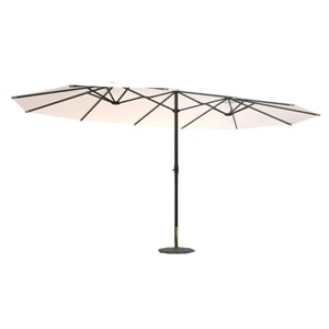 Venice parasol double 2,7 x 4,6 m écru