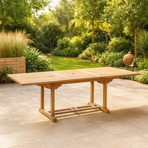 Kajang table rectangulaire + 10 chaises