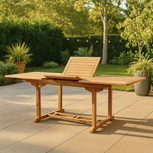 Kajang table rectangulaire + 10 chaises