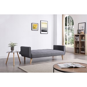 Berlin canapé scandinave convertible 3 places en tissu gris