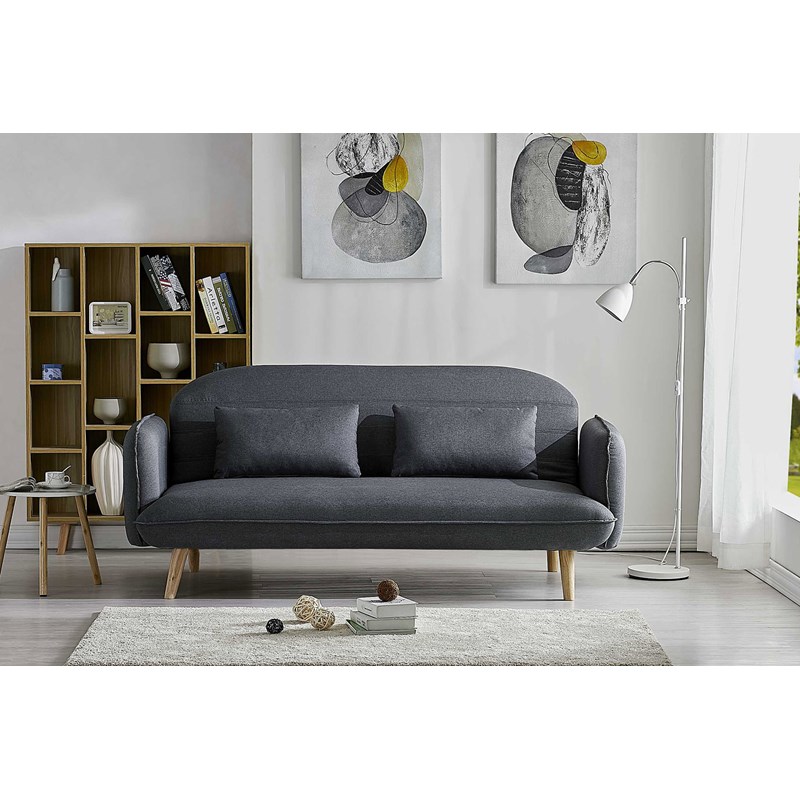 Sotchi canapé convertible 3 places en tissu gris