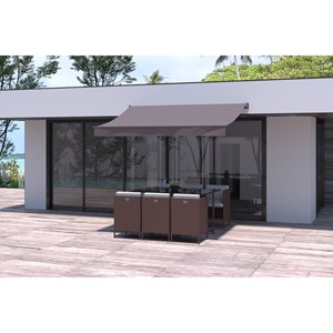 Adro - store banne manuel 3 x 2 m taupe polyester